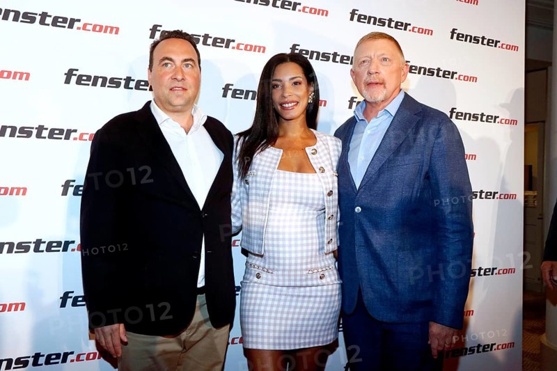 Philipp Neuffer, Lilian de Carvalho Monteiro and Boris Becker at the press conference on the occasion of the presentation of the new TV and social media spots for fenster.com's 'Good Windows - Good Neighbourhood' campaign at the Hotel Adlon. Berlin, 31.07.2025