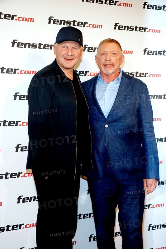 Stefan Effenberg and Boris Becker at the press conference to mark the presentation of the new TV and social media ads for fenster.com's 'Gute Fenster - Gute Nachbarschaft' campaign at the Hotel Adlon. Berlin, 31.07.2025