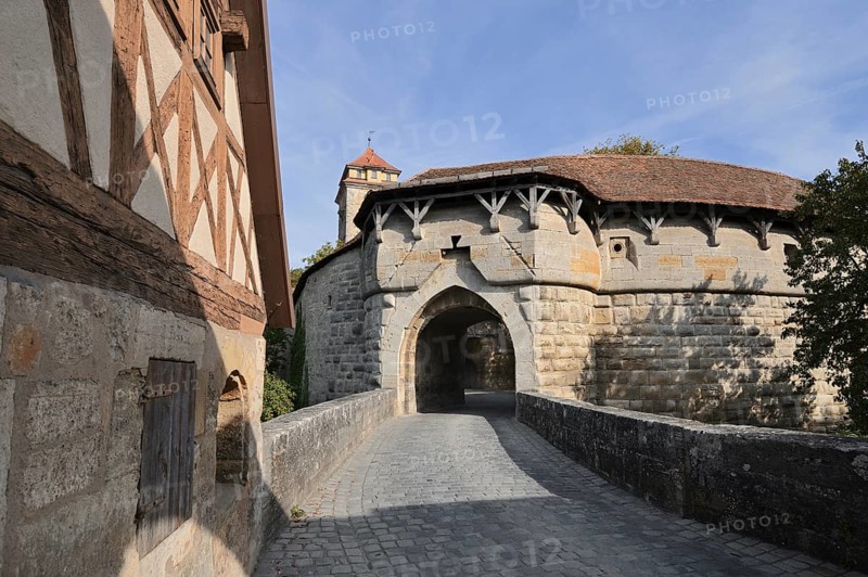 Spitaltor, Spitalbastei, Rothenburg ob der Tauber, Middle Franconia, Bavaria, Germany
