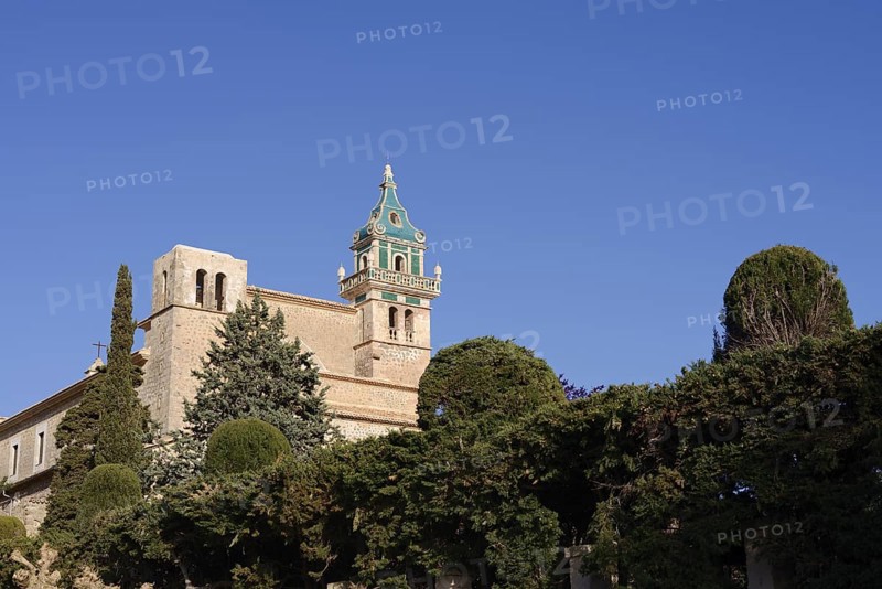 Monastery church, Valldemossa Charterhouse, former monastery of the Carthusian Order, Valldemossa, Majorca, Balearic Islands, Spain