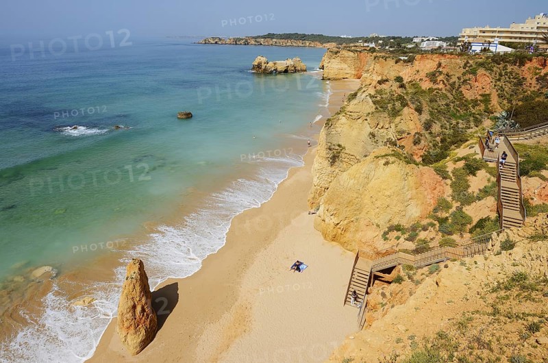 Praia da Rocha beach and rocky coast, Portimao, Algarve, Portugal