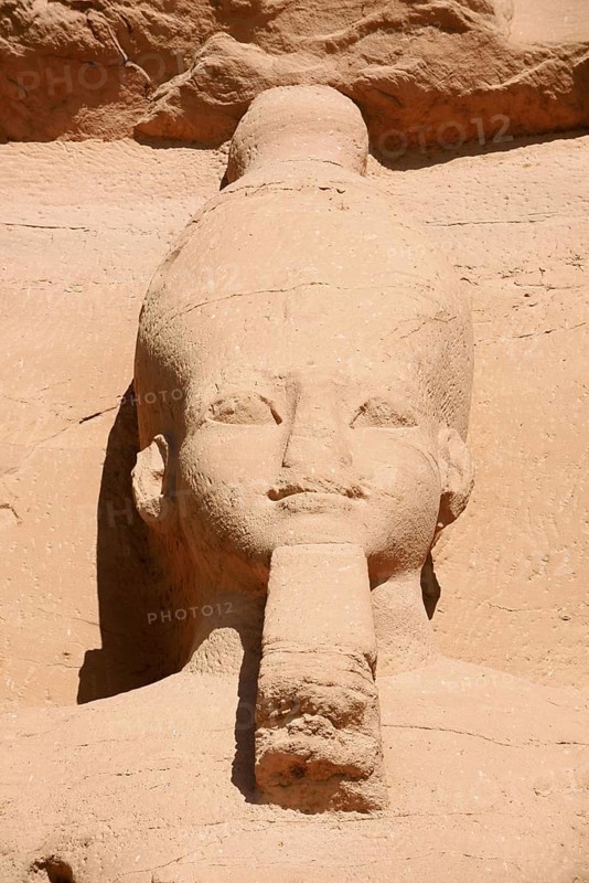 Statue of Ramses II, Temple of Hathor or Temple of Nefertari, Temple of Abu Simbel, Nubia, Egypt