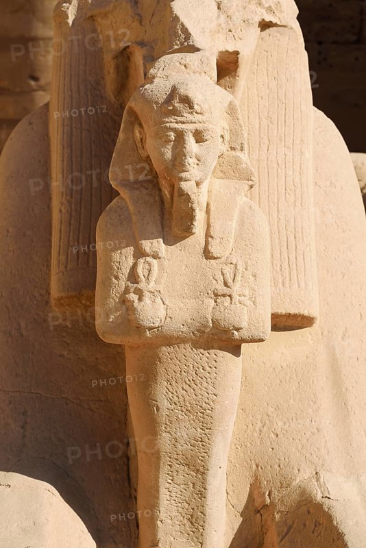 Statue of the Pharaoh in the pose of Osiris, Karnak Temple, Luxor, Egypt