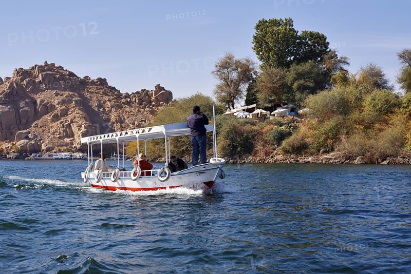 Excursion boat on Lake Nasser, Aswan, Egypt
