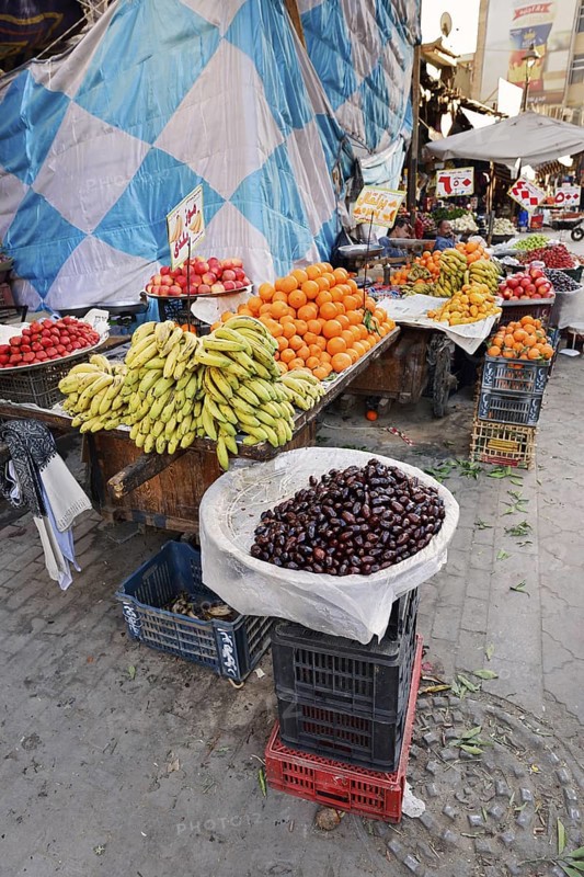 Shop with different kinds of fruit, Aswan, Egypt