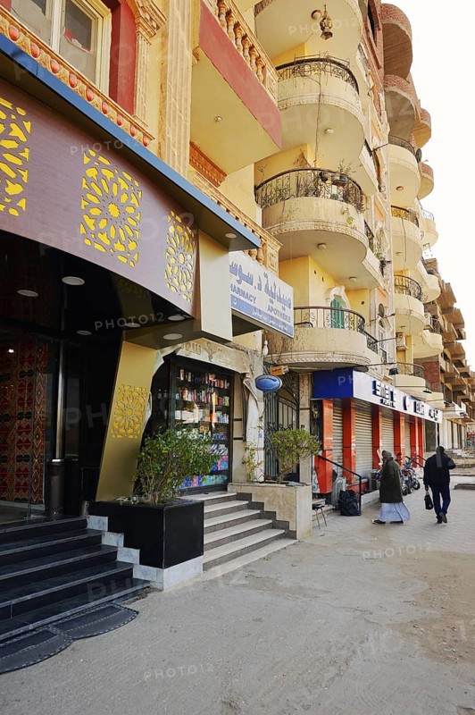 Houses with shops, Aswan, Egypt