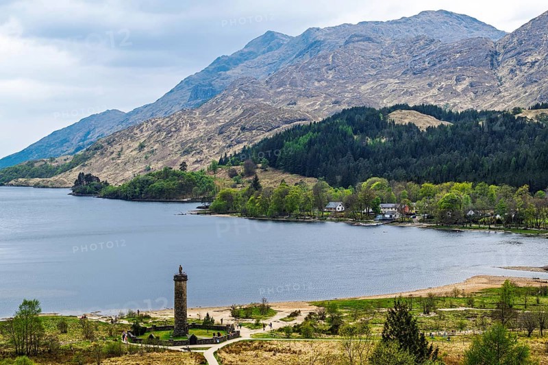 Glenfinnan Monument, Loch Shiel, Glenfinnan Viaduct, River Finnan, West Highland, Scotland, United Kingdom