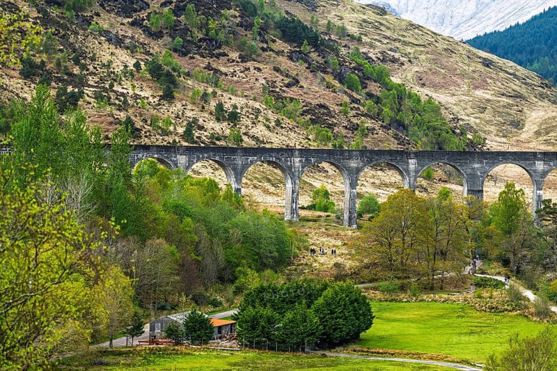 Glenfinnan Viaduct, Loch Shiel, River Finnan, West Highland, Scotland, United Kingdom