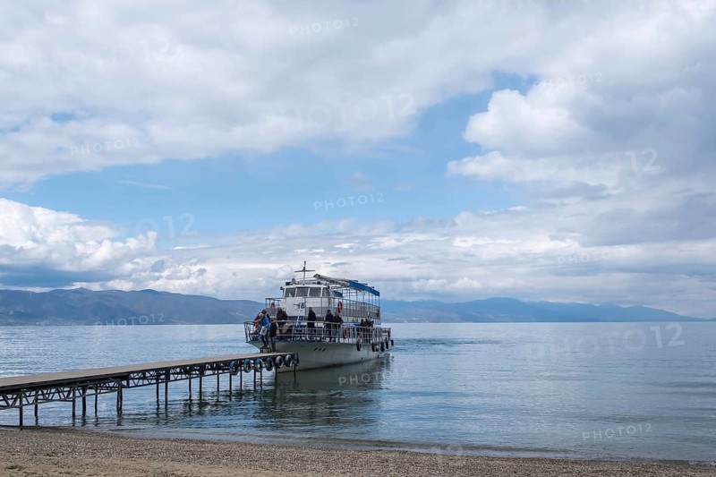 Excursion boat on Lake Ohrid, North Macedonia