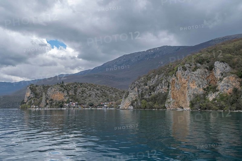 Town on the shores of Lake Ohrid, the second largest lake on the Balkan Peninsula, Unesco World Heritage Site, Balkans, North Macedonia