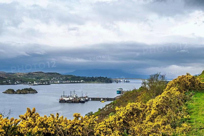 Skye Bridge over Loch Alsh, Kyle of Lochalsh, Isle of Skye, Scotland, England, United Kingdom