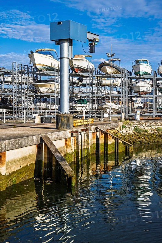 Marina and docks in Arcachon, Gironde, France
