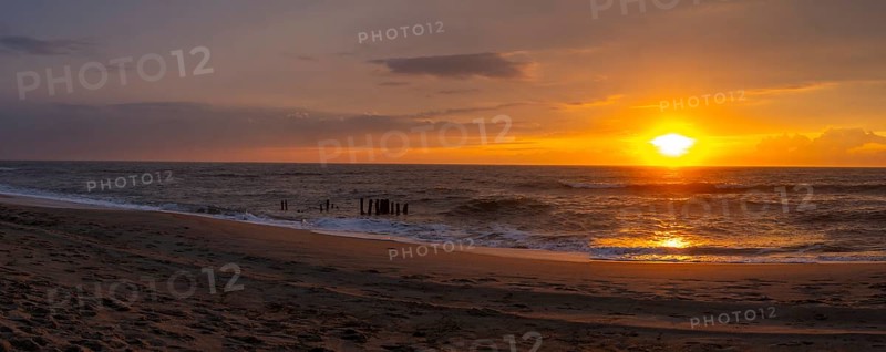 Sunset by the sea, North Sea, Rantum, Sylt, Schleswig-Holstein