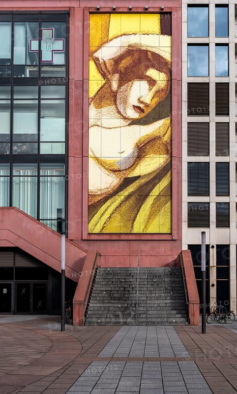 Mural, Alexa department stores' at Alexanderplatz in Berlin, Germany