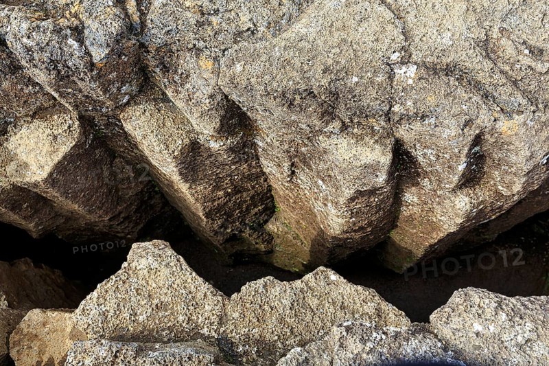 Crevice, view downwards, fault zone, rift valley, Thingvellir National Park, Golden Circle, Sudurland, Iceland