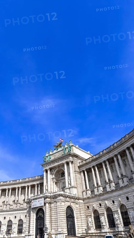 Austria, Vienna, famous Hofburg palace and Heldenplatz - Heroes Square plaza