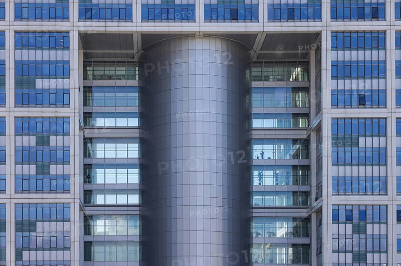 Israel, Tel Aviv financial business district skyline with shopping malls and high tech offices