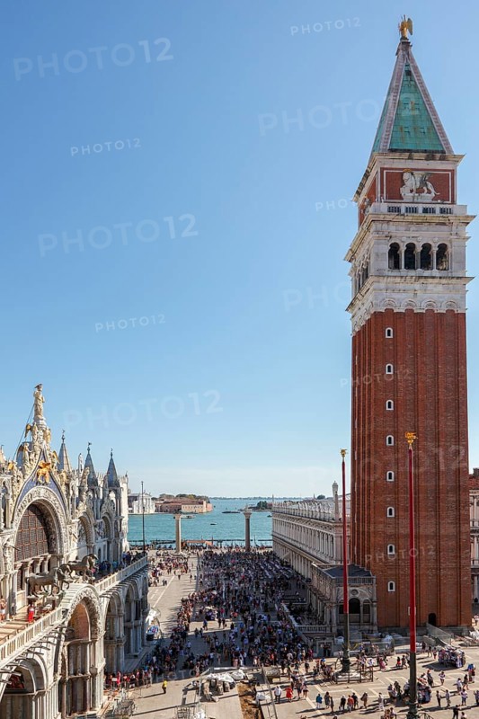 Basilica San Marco, St Mark's Square, Campanile, Venice, Veneto, Italy
