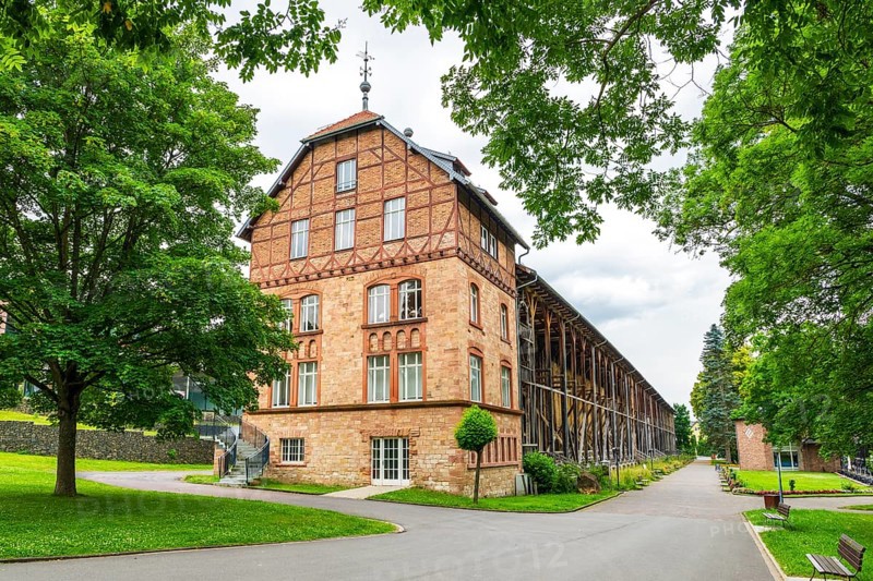 Graduation tower, spa city of Bad Orb, Spessart Nature Park, Main-Kinzig district, Hesse, Germany