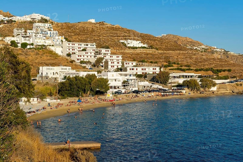 Agios Stefanos, Mykonos, Cyclades, Greece - Agios Stefanos, small town with sandy beach, apartments and hotels, just north of Mykonos New Port
