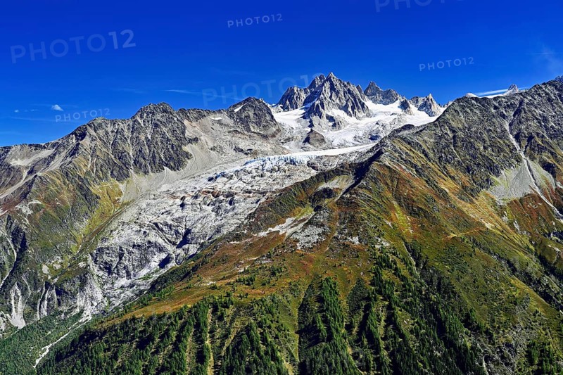Glacier du Tour behind Aiguilles du Tour, Chamonix-Mont-Blanc, Haute-Savoie, France