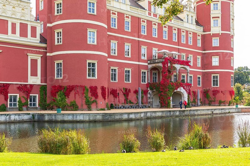New Muskau Castle, Muskauer Park, UNESCO World Heritage Site, Bad Muskau, Upper Lusatia, Saxony, Germany