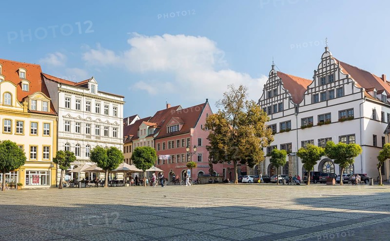 Market square with residence and historic buildings, Naumburg (Saale), Saxony-Anhalt, Germany