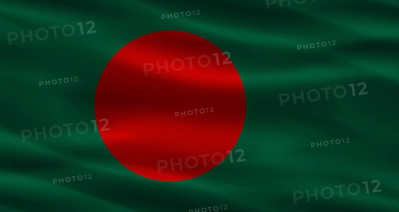 Bangladesh flag with fabric texture Realistic flag of Bangladesh waving