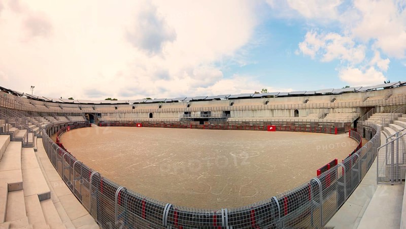 Roman Amphitheatre, Amphithéâtre romain ou Arènes, interior modernized and rebuilt, Fréjus, Provence-Alpes-Côte d'Azur region, France