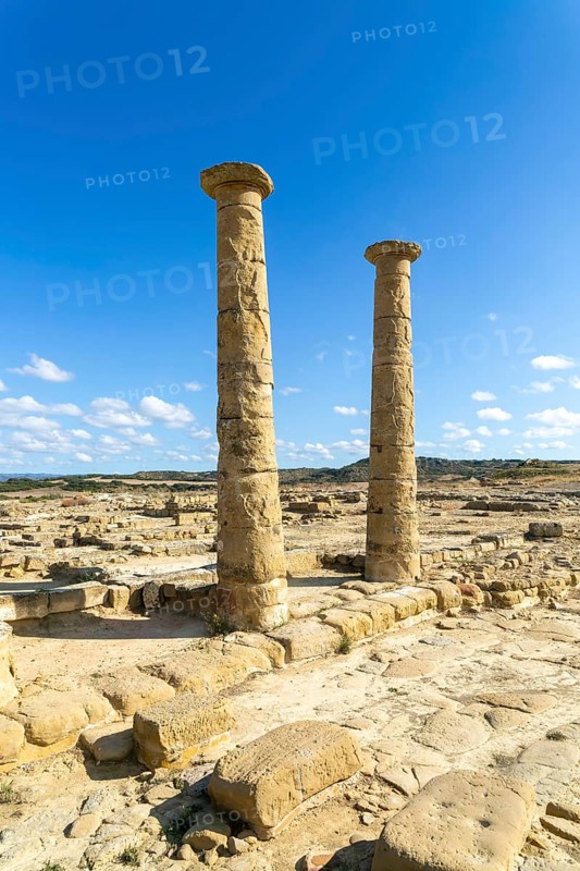 Yacimiento romano de los Bañales, Roman archaeological site of Los Banales, near Layana, Zaragoza province, Aragon, Spain
