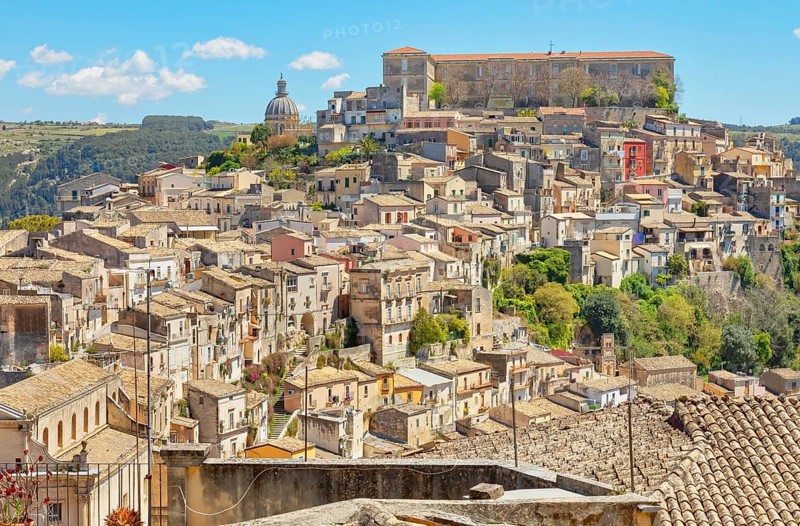 Historic town view, Ragusa Ibla, Ragusa province, Sicily, Italy
