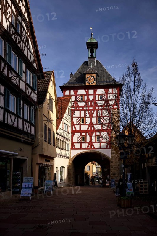 Unteres Tor, Stadttor, half-timbered house, Bietigheim-Bissingen, Baden-Württemberg, Germany
