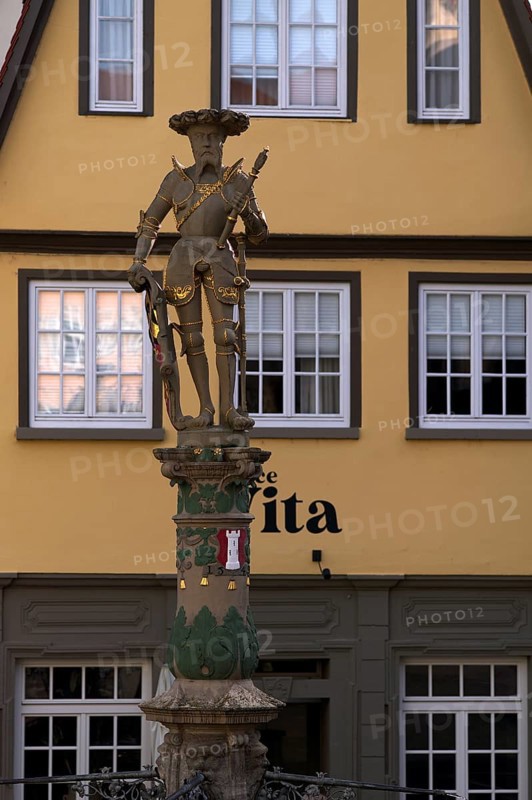 Marktbrunnen Wappner, Old Town, Bietigheim-Bissingen, Baden-Württemberg, Germany