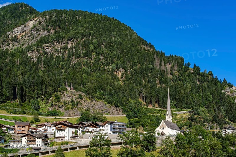 Picturesque view of moss in Passeier, Italian Moso in Passiria, South Tyrol, Italy