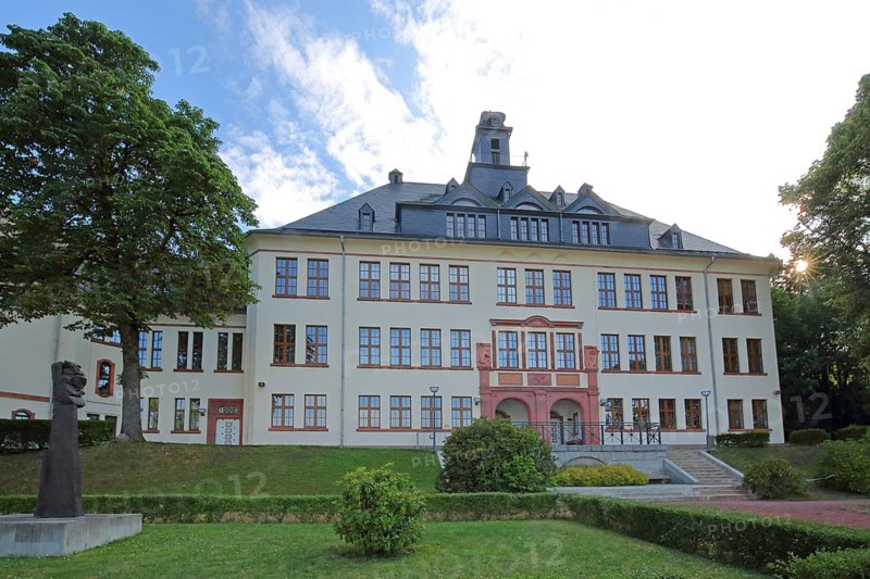 Bertolt-Brecht-Gymnasium, Schwarzenberg, Westerzgebirge, Ore Mountains, Saxony, Germany