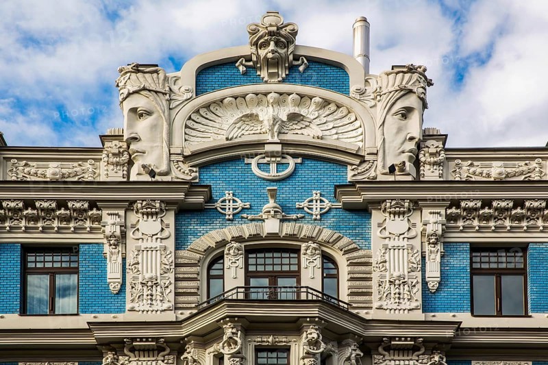 Häser in the Art Nouveau district, Riga, Latvia