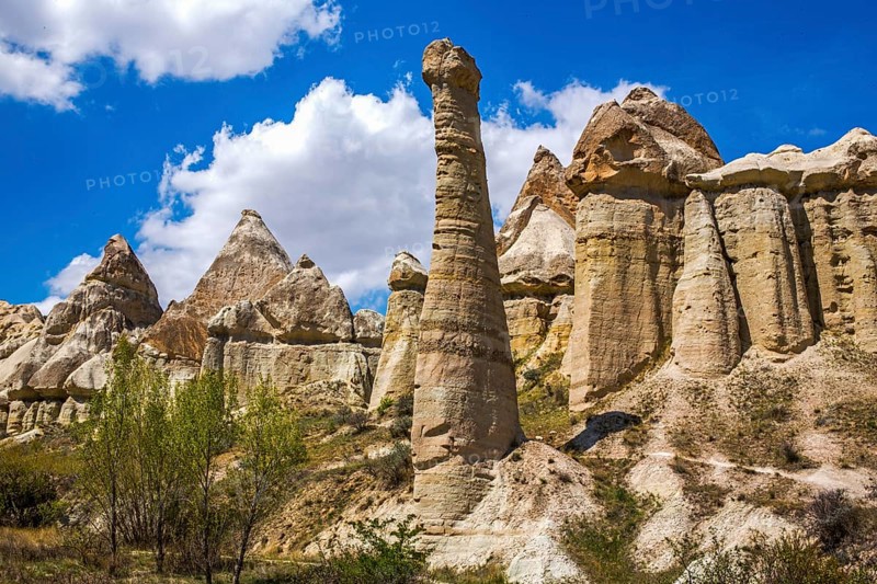 Bagildere Valley, fantastic tuff rock formations, Cappadocia, Turkey