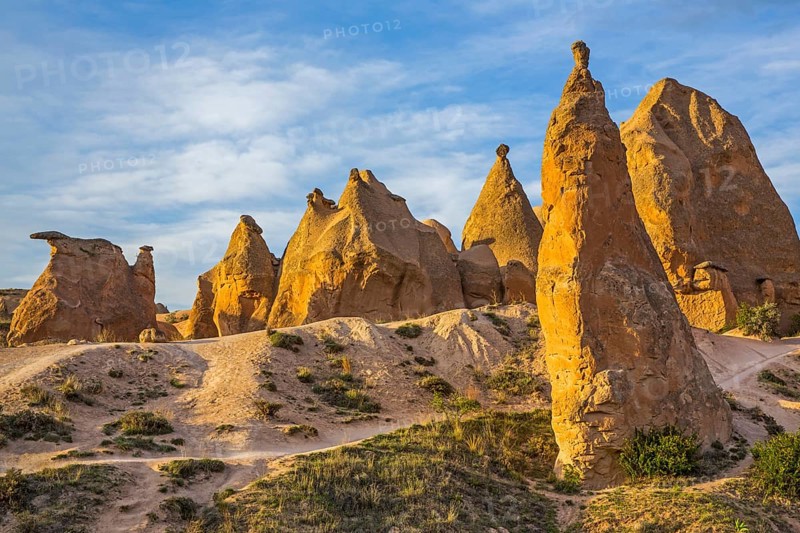 Fantastic tuff rock formations, Cappadocia, Turkey