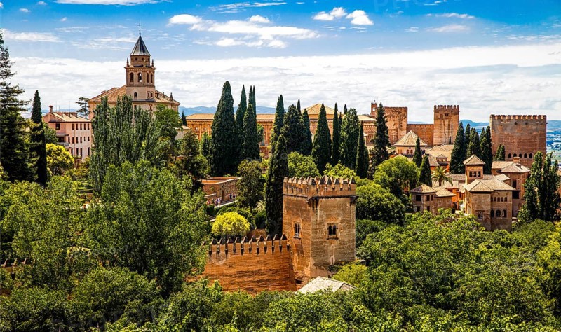 View of Alhambra with Alcazaba, Granada
