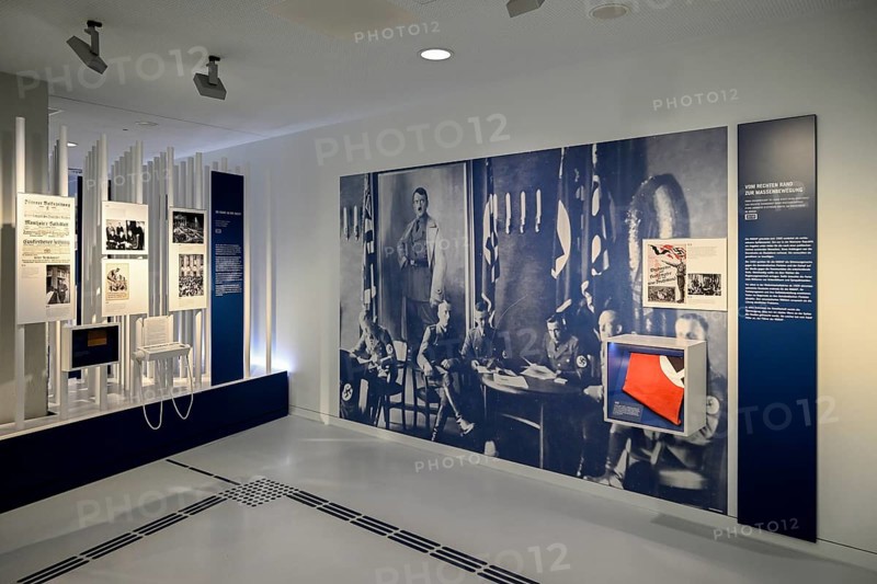 Exhibition Destiny Herrenmensch in the former NS Ordensburg Vogelsang, interior view, Eifel National Park, Schleiden-Gemünd, North Rhine-Westphalia, Germany