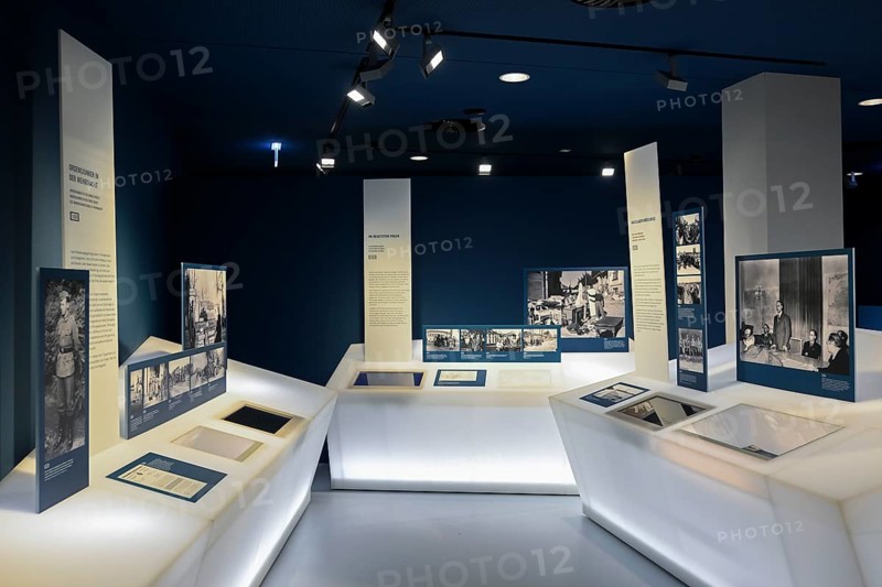 Exhibition Destiny Herrenmensch in the former NS Ordensburg Vogelsang, interior view, Eifel National Park, Schleiden-Gemünd, North Rhine-Westphalia, Germany