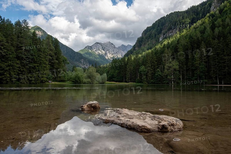 Mountain lake, Steiner Alps, Upper Carniola, Zgornje Jezersko, Slovenia