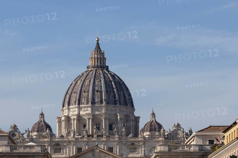 Dome of St. Peter's Basilica in the Vatican city, Rome, Italy