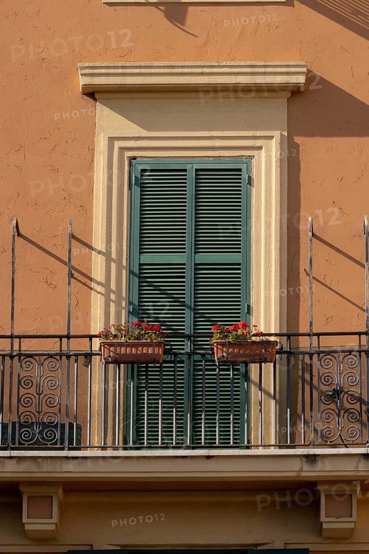 Window of a building in the city of Rome, Italy