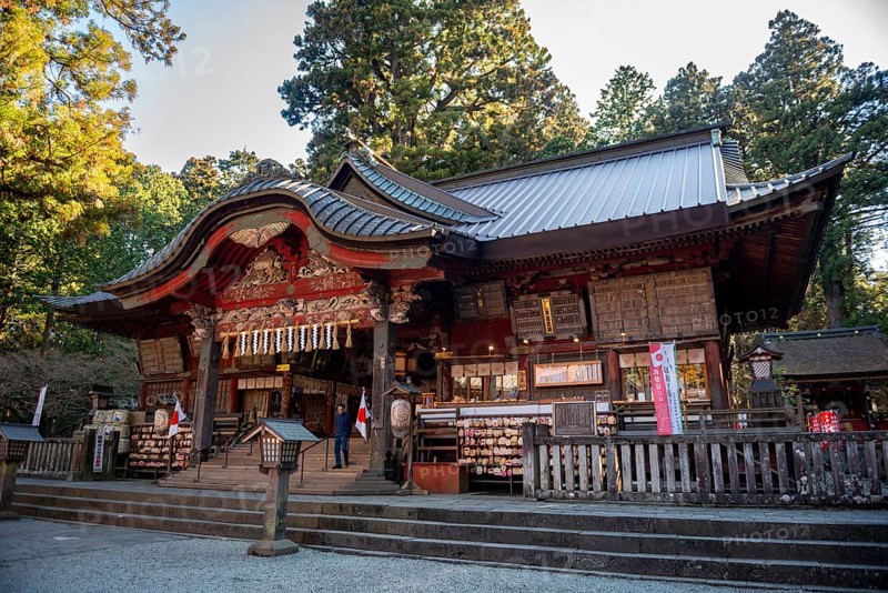 Shinto Shrine Buildings, Kitaguchi-hongu Fuji Sengen Shrine, Shinto Shrine in the Forest, Fujiyoshida, Yamanashi Prefecture, Japan