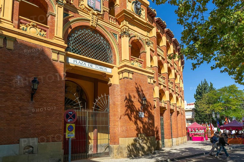 Plaza de Toros de la Misericordia historic bullring building, city of Zaragoza, Aragon, Spain