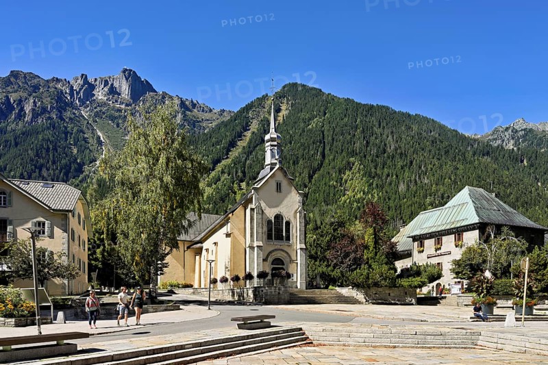 Saint-Michel church in Baroque Savoy architecture, Chamonix-Mont-Blanc, Haute-Savoie, France