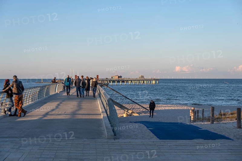 New 720-meter long pier in Prerow opened since October 2024, Prerow, Darß, Mecklenburg-Western Pomerania, Germany