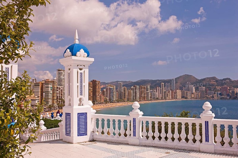View from Balcon del Mediterraneo, observation deck, Benidorm, Costa Blanca, Spain