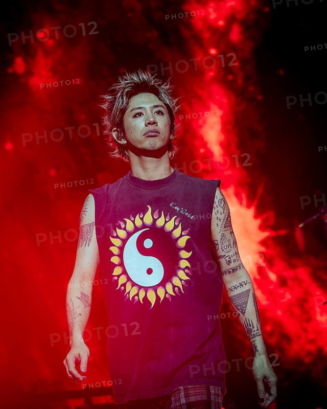 Singer Takahiro Moriuchi from One Ok Rock live on Detox European Tour 2025 in Berlin's Max-Schmeling-Halle on 24.10.2025